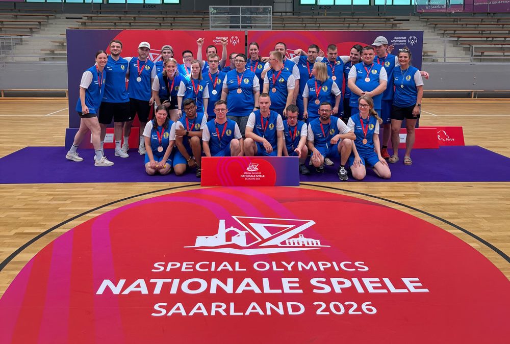 Die Wiesel bei den Nationalen Spielen von Special Olympics im Saarland