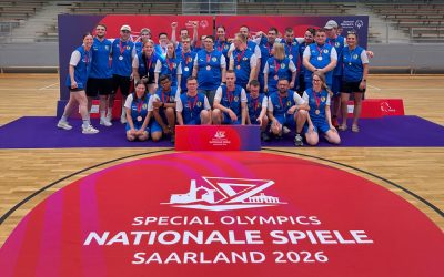 Die Wiesel bei den Nationalen Spielen von Special Olympics im Saarland